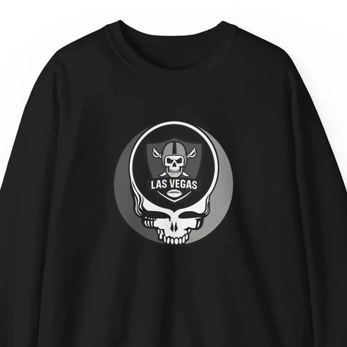 Grateful Dead - Las Vegas Raiders Grateful Dead Stealie Crewneck Sweatshirt - NFL - StealieShop