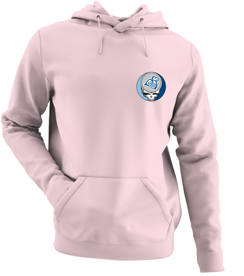 Connecticut College - Premium Grateful Dead Left Chest Hoodie - Light Pink - 4