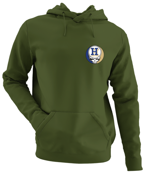 Hamilton - Premium Grateful Dead Left Chest Hoodie - Military Green