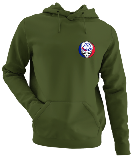 St Francis - Premium Grateful Dead Left Chest Hoodie - Military Green