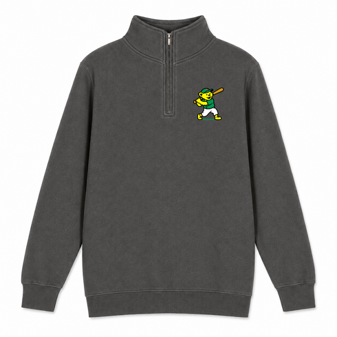 Baseball Bear - Life is dead.® - Premium Grateful Dead Quarter-Zip Pullover - Charcoal - 6