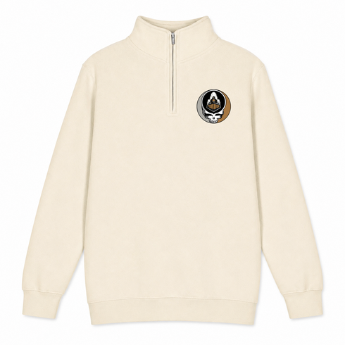 Purdue University - Premium Grateful Dead Quarter-Zip Pullover - Sand - 1