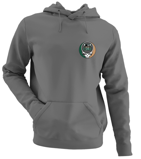 Cleveland State University - Premium Grateful Dead Left Chest Hoodie - Charcoal