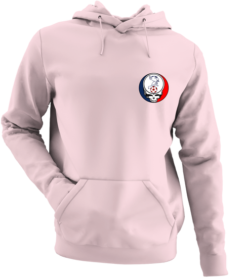 Depaul Billy Blue - Premium Grateful Dead Left Chest Hoodie - Light Pink