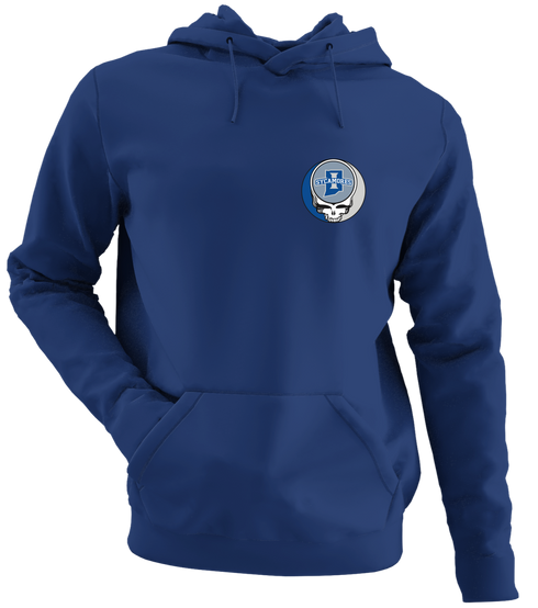 Indiana State University - Premium Grateful Dead Left Chest Hoodie - Navy
