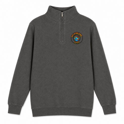 Grateful Dad Hand - Life is dead.® - Premium Grateful Dead Quarter-Zip Pullover - Charcoal - 5