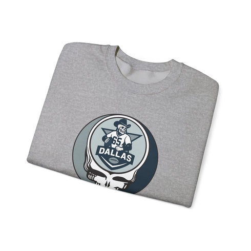 Grateful Dead - Dallas Cowboys Grateful Dead Stealie Crewneck Sweatshirt - NFL - StealieShop