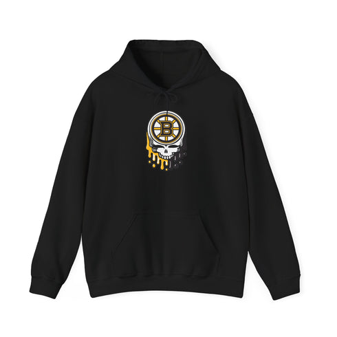Boston Hockey Dripping Stealie Unisex Heavy Blend Hoodie