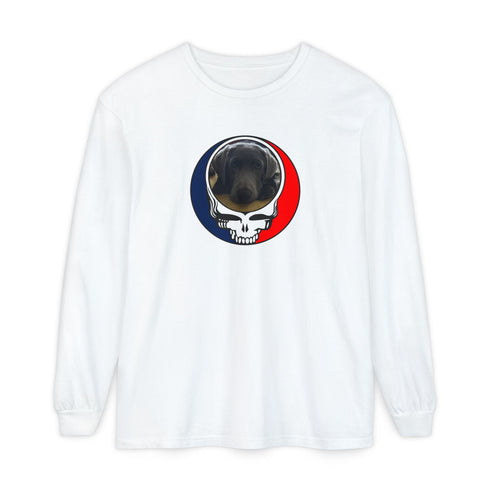 Custom Dog Garment-Dyed Long Sleeve T-Shirt (90)