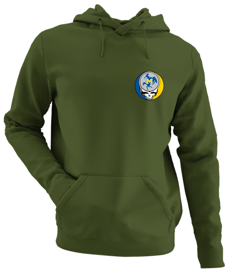 McNeese University - Premium Grateful Dead Left Chest Hoodie - Military Green