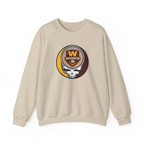 Grateful Dead - Washington Commanders Grateful Dead Stealie Crewneck Sweatshirt - NFL - StealieShop