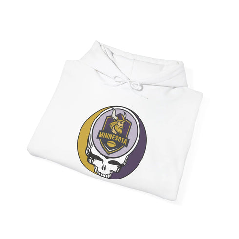 Grateful Dead - Minnesota Vikings Stealie Grateful Dead Hooded Sweatshirt - NFL - StealieShop