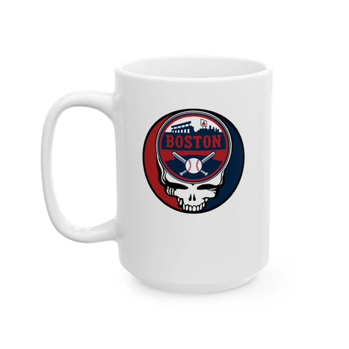 Grateful Dead - Boston Red Sox Stealie Ceramic Mug - MLB - StealieShop