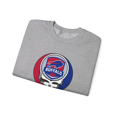 Grateful Dead - Buffalo Bills Grateful Dead Stealie Crewneck Sweatshirt - NFL - StealieShop