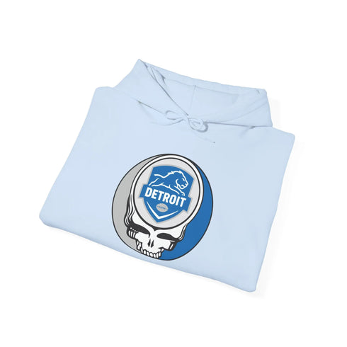 Grateful Dead - Detroit Lions Stealie Grateful Dead Hooded Sweatshirt - NFL - StealieShop