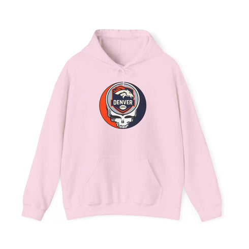 Grateful Dead - Denver Broncos Stealie Grateful Dead Hooded Sweatshirt - NFL - StealieShop