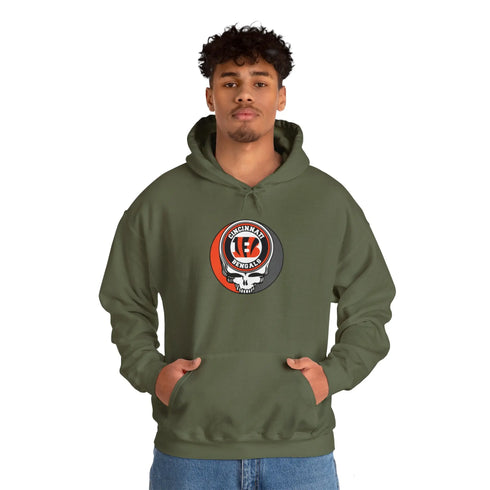 Cincinnati Bengals Grateful Dead Steal Your Face Unisex Hoodie - NFL - StealieShop