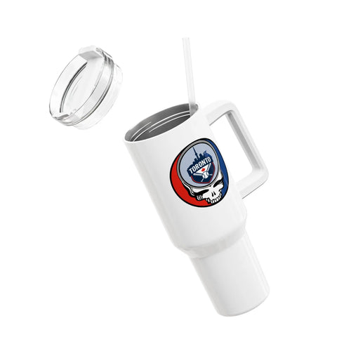 Grateful Dead - Toronto Blue Jays "Fat Man" Tumbler,  Double Insulated 40oz Travel Mug - StealieShop