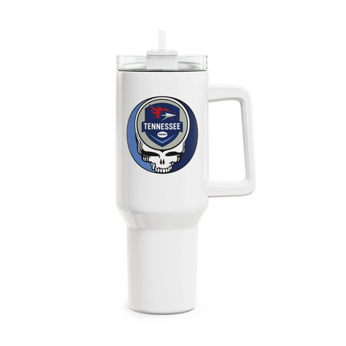 Grateful Dead - Tennessee Titans Stealie "Fat Man" Tumbler, Double Insulated 40oz Travel Mug - NFL - StealieShop