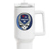 Grateful Dead - The Gridiron Collection: Tennessee Titans Stealie "Fat Man" Tumbler, Double Insulated 40oz Travel Mug - NFL - StealieShop