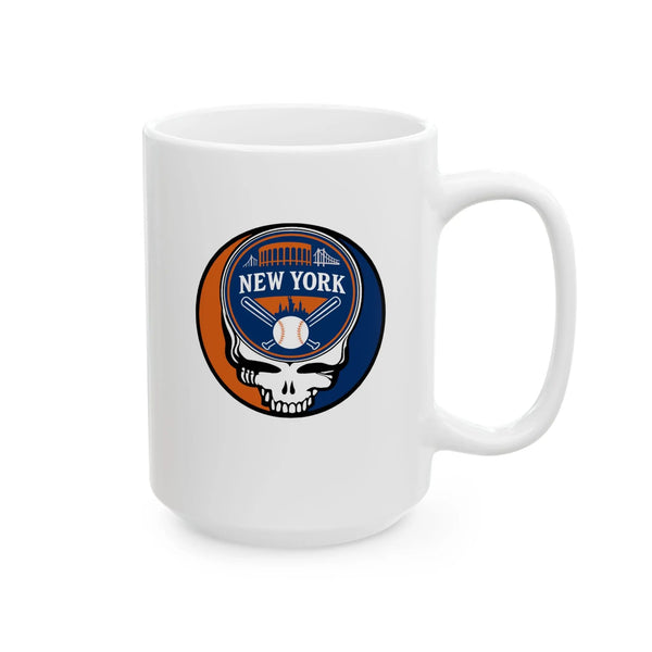 Grateful Dead - New York Mets Stealie Ceramic Coffee Mug - StealieShop