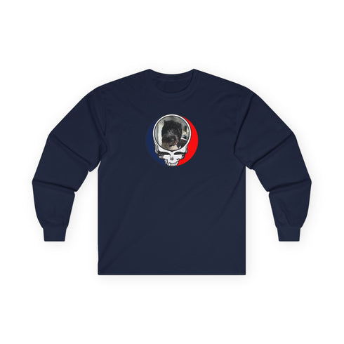 Custom Dog Stealie Grateful Dead Long Sleeve Tee (120)