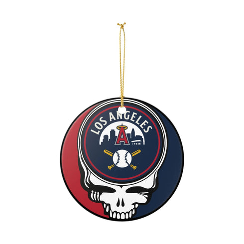 Grateful Dead - Los Angeles Baseball Baseball Stealie Christmas Ornament - StealieShop
