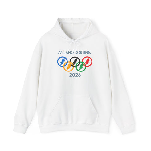 Olympic Stealie Rings' 2026 Milano Cortina Olympics Unisex Heavy Blend Grateful Dead Hoodie