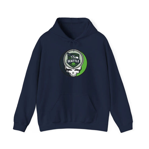 Grateful Dead - Seattle Seahawks Stealie Grateful Dead Hooded Sweatshirt - NFL - StealieShop