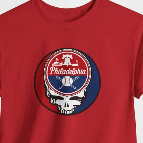 Grateful Dead - Philadelphia Phillies Grateful Dead Steal Your Face T-Shirt - MLB - StealieShop