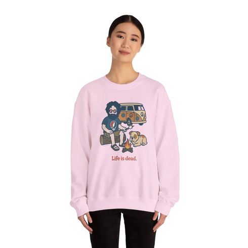 Grateful Dead - Jerry and Frank are Camping | Life is dead. Crewneck Sweatshirt - StealieShop