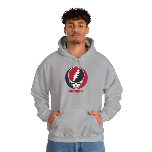 University of Wisconsin Grateful Dead Unisex Heavy Blend Hoodie - Hooded Sweatshirt StealieShop