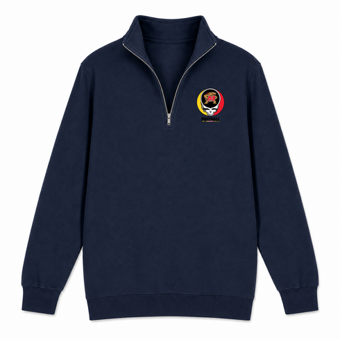 University of Maryland Football - Premium Grateful Dead Quarter-Zip Pullover - Navy - 4
