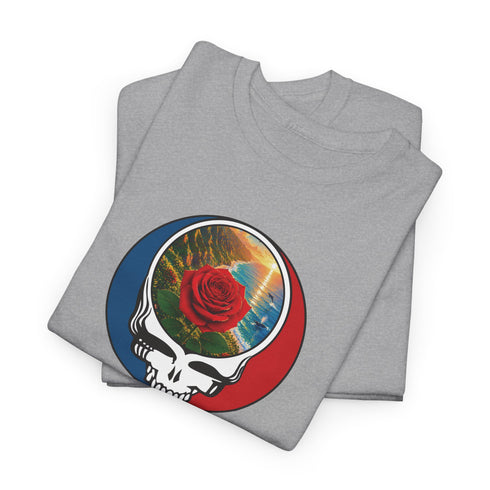 Custom Rose Stealie Unisex Grateful Dead T-Shirt (70)
