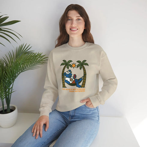 Grateful Dead - This Bear's Not Workin' From Anywhere | Life is dead. Crewneck Sweatshirt - StealieShop