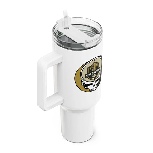 Grateful Dead - New Orleans Saints Stealie "Fat Man" Tumbler, Double Insulated 40oz Travel Mug - StealieShop