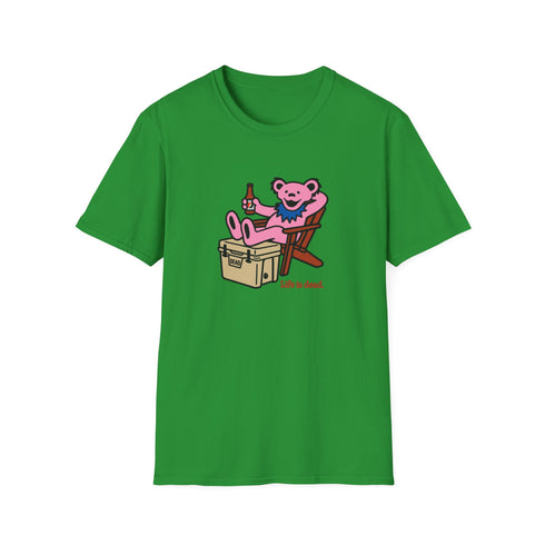 Chillin' Bear - Pink - Life is dead. Grateful Dead T-Shirt