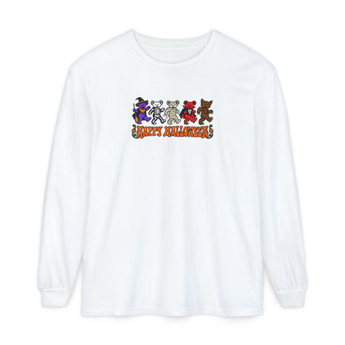 Trick-Or-Treating Bears Place Garment-Dyed Long Sleeve T-Shirt