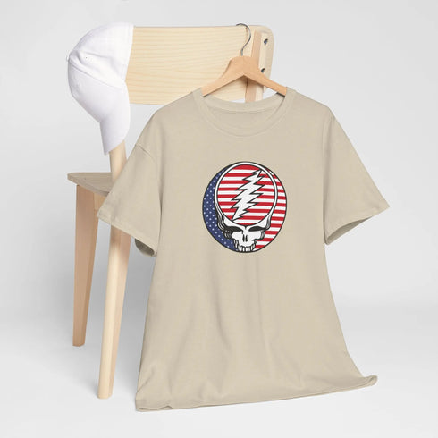 Grateful Dead - Stars and Stripes US-Grown Ring-Spun Cotton T-Shirt - StealieShop
