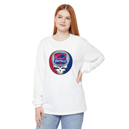 Grateful Dead - Buffalo Bills Vineyard Collection Unisex Garment-dyed Long Sleeve - StealieShop