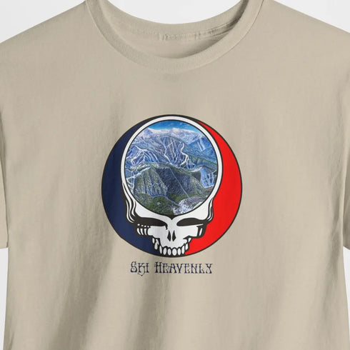 Ski Heavenly Trail Map Stealie Grateful Dead T-Shirt