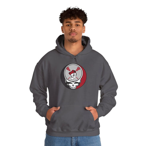 Grateful Dead - Ohio Wesleyan Lacrosse Stealie Two-Sided Unisex Heavy Blend Hoodie - StealieShop