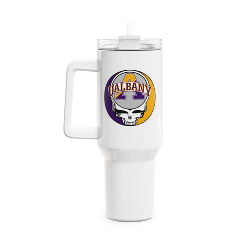 Grateful Dead - University at Albany Stealie "Fat Man" Tumbler, Double Insulated 40oz Travel Mug - StealieShop