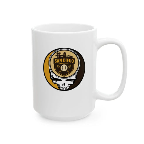 Grateful Dead - San Diego Padres Stealie Ceramic Mug - MLB - StealieShop