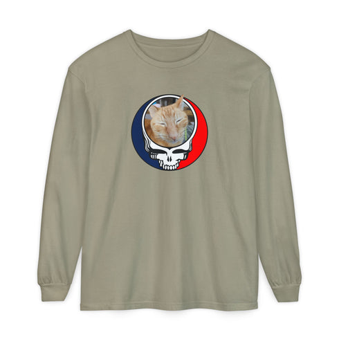 Custom Cat Garment-Dyed Long Sleeve T-Shirt (56)
