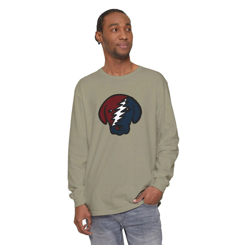 Grateful Dead - Stealie Pup Vineyard Collection Unisex Garment-dyed Long Sleeve - StealieShop