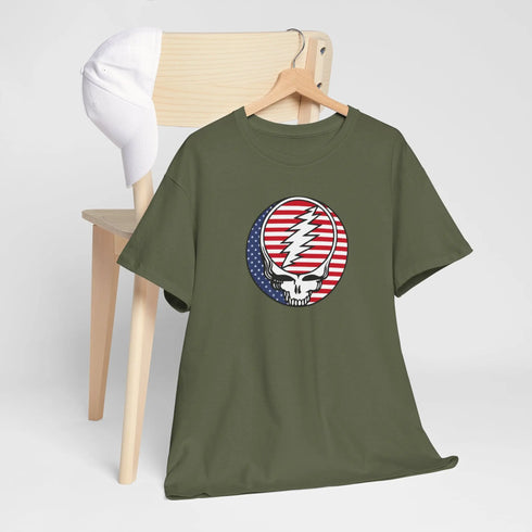 Grateful Dead - Stars and Stripes US-Grown Ring-Spun Cotton T-Shirt - StealieShop