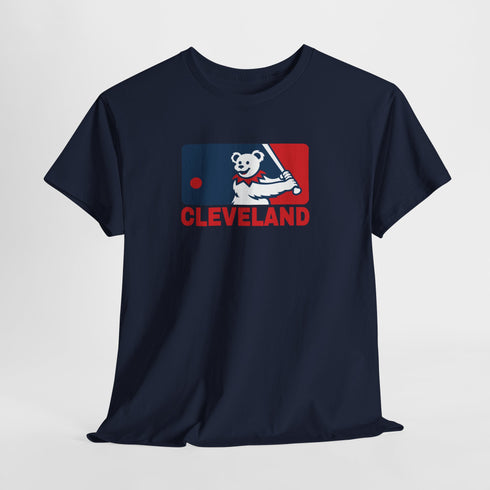 Cleveland Guardians Dancing Bear MLB Logo Unisex Grateful Dead T-Shirt