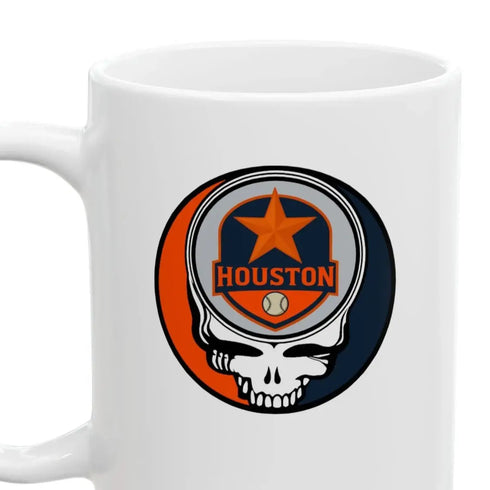 Grateful Dead - The Ballpark Collection: Houston Baseball Edition Stealie Ceramic Mug - MLB - StealieShop