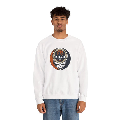 Grateful Dead - Chicago Bears Grateful Dead Stealie Crewneck Sweatshirt - StealieShop